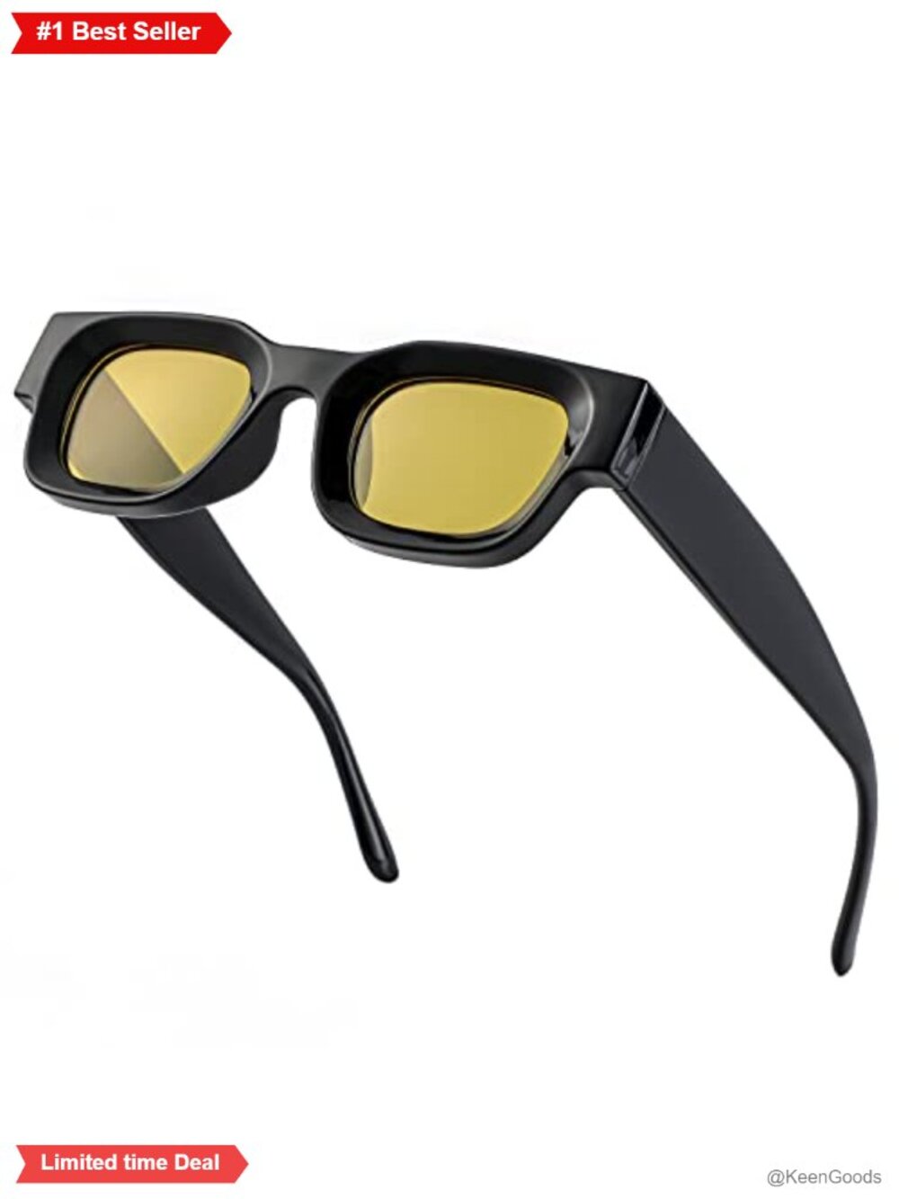 Thick Square Frame Polarized Sunglasses UV400 Protection Retro Unisex